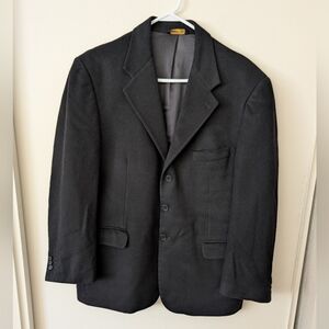 Louis Dell Olio Mens Large Cashmere Blazer Sport Coat Black Classic Contemporary